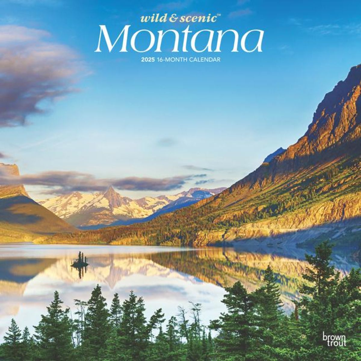 Montana Wild & Scenic 2025 12 X 24 Inch Monthly Square Wall Calendar