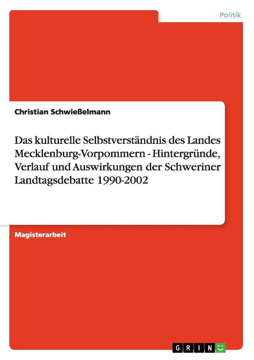 'Das Kulturelle Selbstverständnis Des Landes Mecklenburg-Vorpommern ...