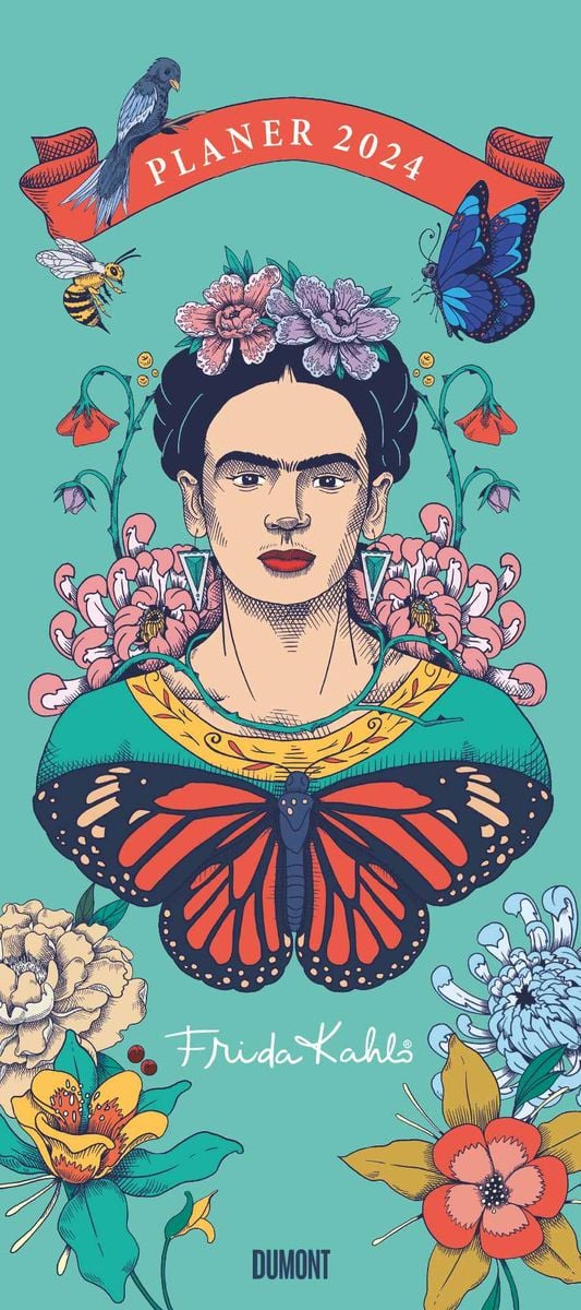 Frida Kahlo 2024 Planer 22x49 5 DuMont   Frida Kahlo 2024 Planer 22x49 5 