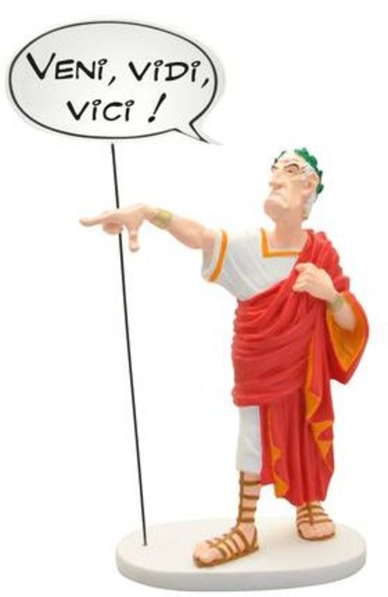 Er Kam Sah Und Siegte Latein Plastoy SAS PLA00133 - Asterix: Caesar mit Sprechblase: Veni, Vidi