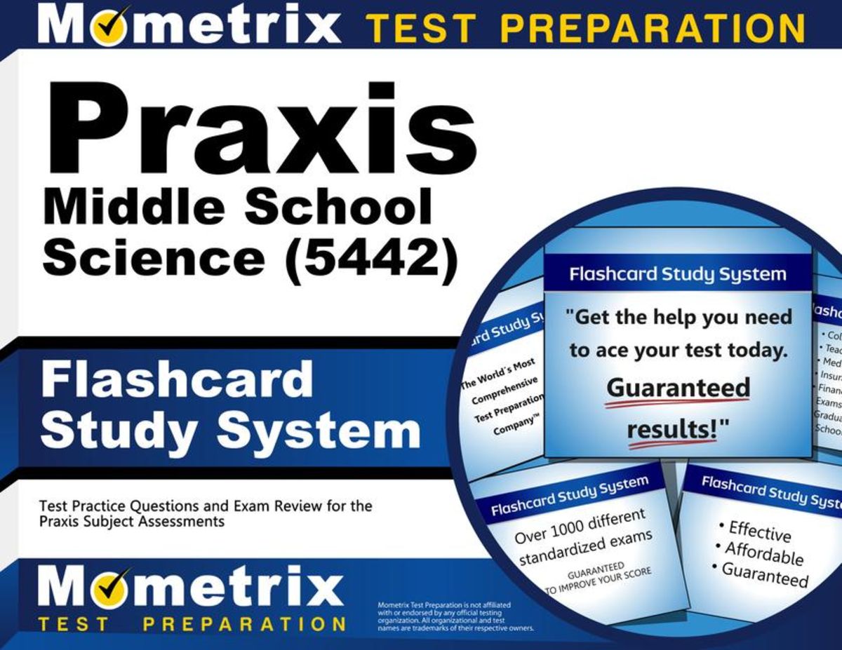 Praxis Middle School Science (5442) Flashcard Study System Englische