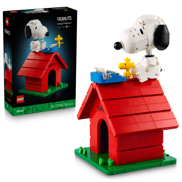 Produktbild LEGO Ideas 21368 Peanuts: Snoopys Hundehütte, Modellbau für Erwachsene