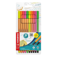 Produktbild STABILO Fineliner & Filzstifte -   point 88 + Pen 68 - 10er Pack - Neonfarben