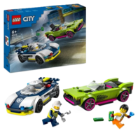 Produktbild LEGO City 60415 Verfolgungsjagd mit Polizeiauto und Muscle Car, Auto-Spielzeug